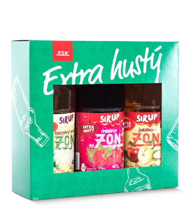 Dárkové balení sirupů  - Jablko, Malina, Bezový květ